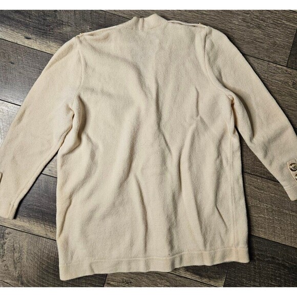 St. John Cream Cardigan Gold Buttons Classic Basic Size S - Picture 8 of 9